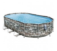 Каркасный бассейн Bestway 56719 (610х366х122, карт. фильтр, лестница, консоль Comfort Jet)