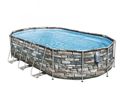 Каркасный бассейн Bestway 56719 (610х366х122, карт. фильтр, лестница, консоль Comfort Jet)