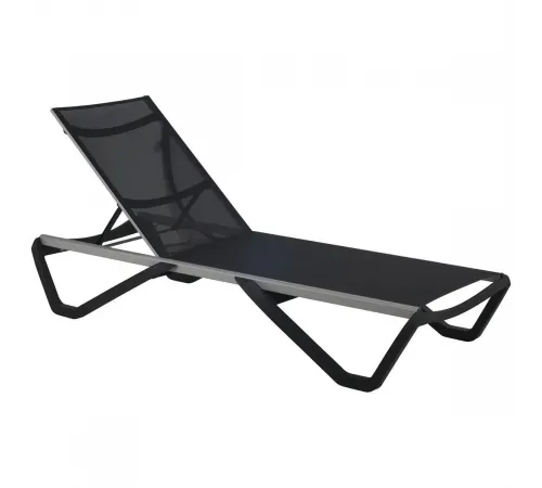 Лежак (шезлонг) Aquaviva Wave черный