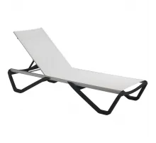 Лежак (шезлонг) Aquaviva Wave белый с черным