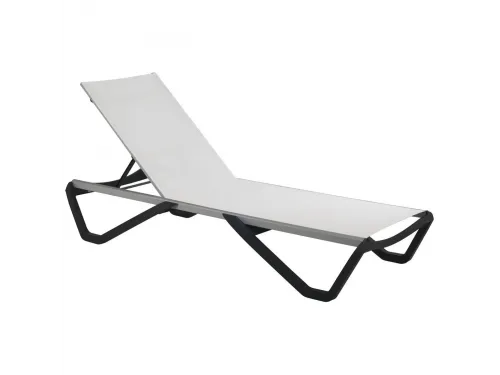 Лежак (шезлонг) Aquaviva Wave белый с черным