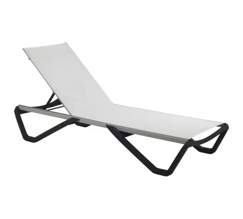 Лежак (шезлонг) Aquaviva Wave белый с черным