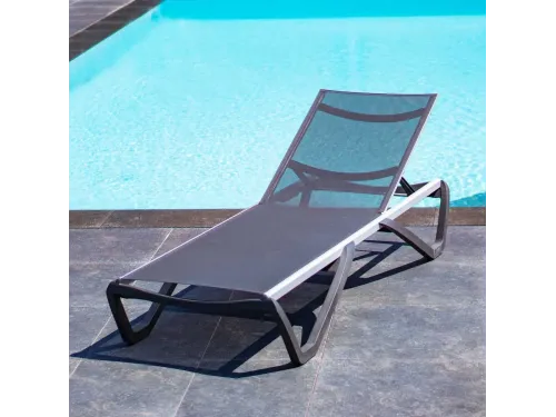 Лежак (шезлонг) Aquaviva Wave черный