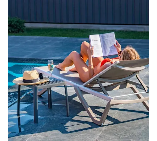 Лежак (шезлонг) Aquaviva Wave коричневый