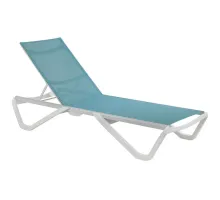 Лежак (шезлонг) Aquaviva Wave бирюзовый с белым