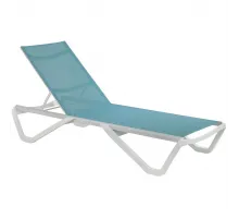 Лежак (шезлонг) Aquaviva Wave бирюзовый с белым