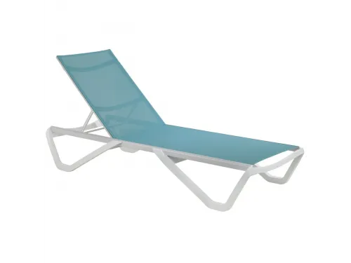 Лежак (шезлонг) Aquaviva Wave бирюзовый с белым