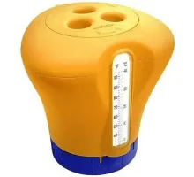 Биопоплавок дозатор Kokido K619BU (табл. 75 мм) оранжевый с термометром 
