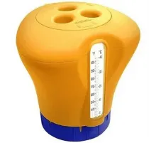 Биопоплавок дозатор Kokido K619BU (табл. 75 мм) оранжевый с термометром 