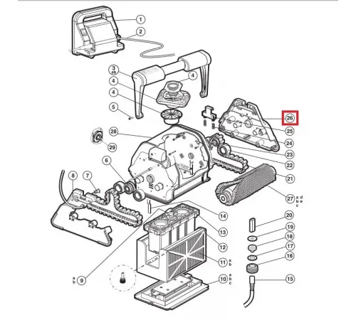 Боковая стенка корпуса для пылесосов Hayward TigerShark (RCX97201)