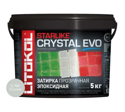 Затирочная смесь Litokol STARLIKE CRYSTAL EVO S.700, 5 кг
