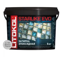Затирочная смесь Litokol STARLIKE EVO Bianco Titanio S.105, 5 кг