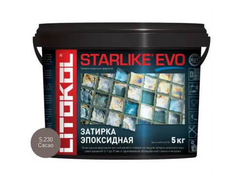 Затирочная смесь Litokol STARLIKE EVO Cacao S.230, 5 кг
