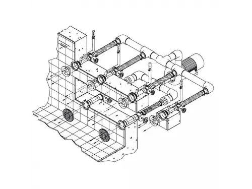 Гидромассаж Fitstar Combi-Whirl 8631020 (220/380 В, 5,5 Квт) компл: насос, 4 форсунки, 2 водозабора