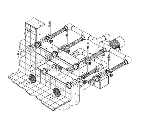 Гидромассаж Fitstar Combi-Whirl 8631020 (220/380 В, 5,5 Квт) компл: насос, 4 форсунки, 2 водозабора