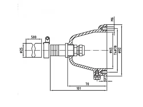 Закладной короб Fitstar 8710050 для пневмокнопки,пьезокнопки