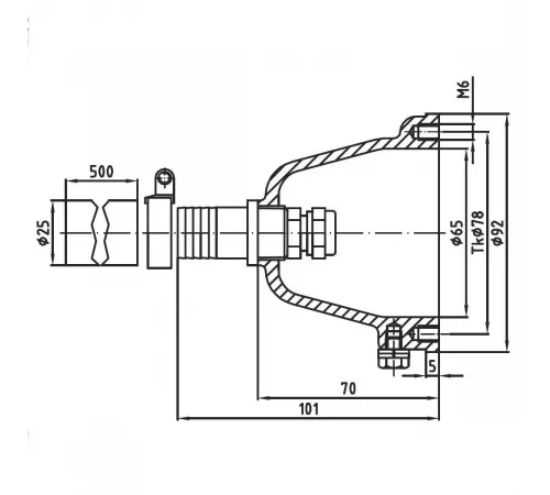 Закладной короб Fitstar 8710050 для пневмокнопки,пьезокнопки