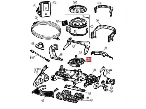 Блок мотор для пылесоса Hayward AquaVac 600 (RCX36111060X) без WIFI