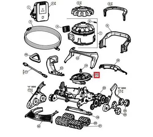 Блок мотор для пылесоса Hayward  AquaVac 650 (RCX36111065X) WIFI