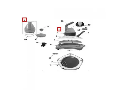 Блок мотор и аккумулятор Kokido для пылесоса TELSA 80 EV80CBX/17/EU
