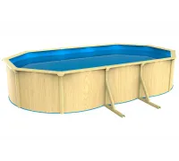 Овальный каркасный бассейн Starmatrix Premium SP613613BW (6.1x3.6x1.3 м) wood*