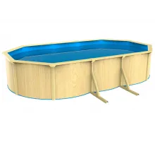 Овальный каркасный бассейн Starmatrix Premium SP613613BW (6.1x3.6x1.3 м) wood*
