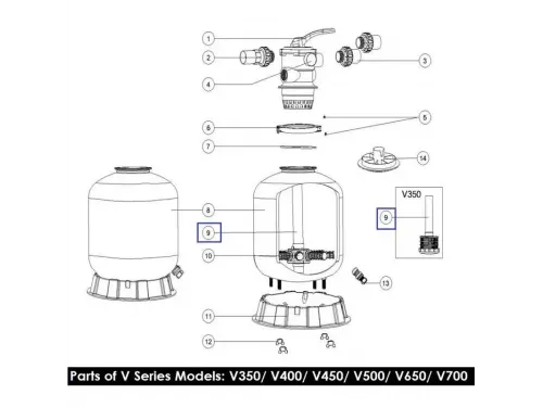 Дюзовая коробка в комп-ке с трубой для V1200C