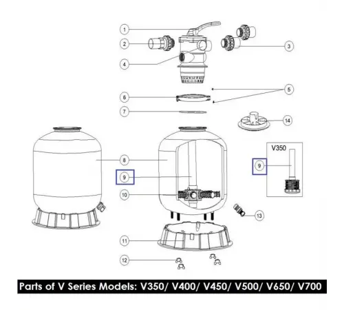 Дюзовая коробка в комп-ке с трубой для V1200C