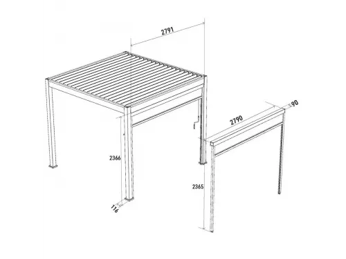Защитный экран от ветра и солнца (с электроприводом) 3 метра Антрацит