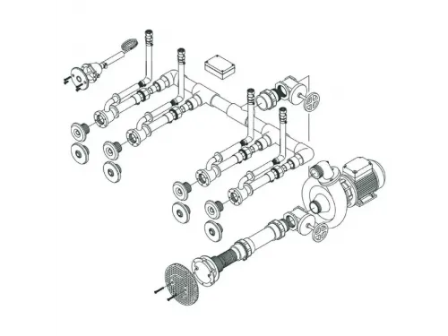 Гидромассаж Fitstar Standard 8697220 (220 В, 1.5 Квт) компл: насос, блок упр., 6 форсунки, 1 водозабор, пьезокнопка