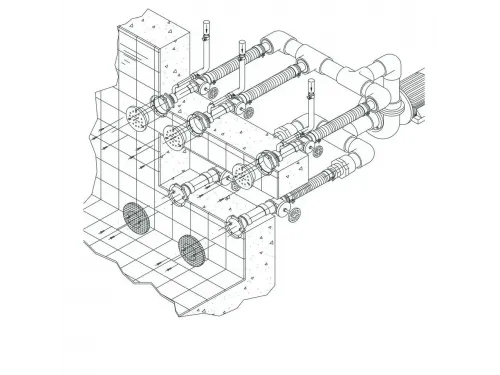Гидромассаж Fitstar Combi-Whirl 8650020 (220/380 В, 4,0 Квт) компл: насос, 3 форсунки, 2 водозабора