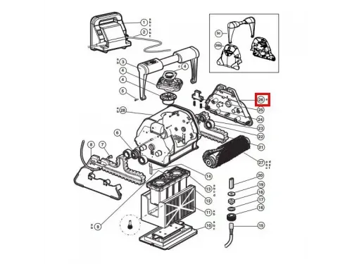 Боковая крышка RCX13200 к пылесосам Hayward модели TigerShark, TigerShark QC