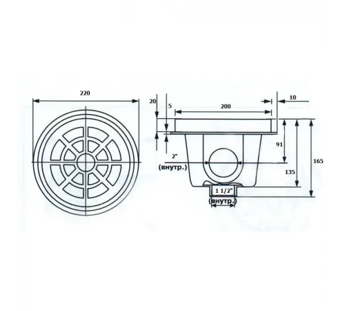 Донный слив лайнер KRIPSOL SRPL.C