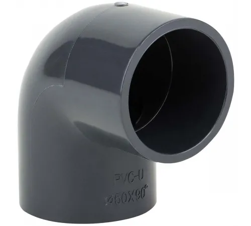 Отвод (угольник) д. 355 мм. клеевое ПВХ 90° Aquaviva