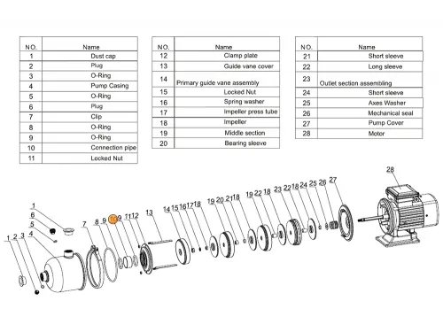 Втулка аппарата направляющего насоса CMF4-30-H24 Mayer Schwimmbad LX A27010002