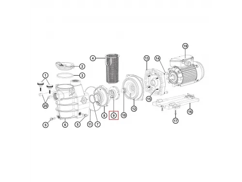 Крыльчатка для насосов Hayward Max-Flo/ PowerLine Plus 1 НР (SPX1611CEX)