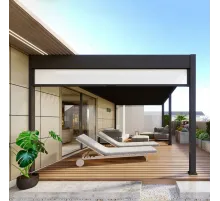 Пергола Aquaviva Авангард Отдельностоящая (руч. упр. ламелями) 7.2X3.6м RAL 7015 (Антрацит)