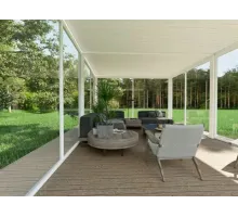 Пергола Aquaviva Авангард с креп. к стене (руч. упр. ламелями) 4X3.6м RAL 7015 (Антрацит)