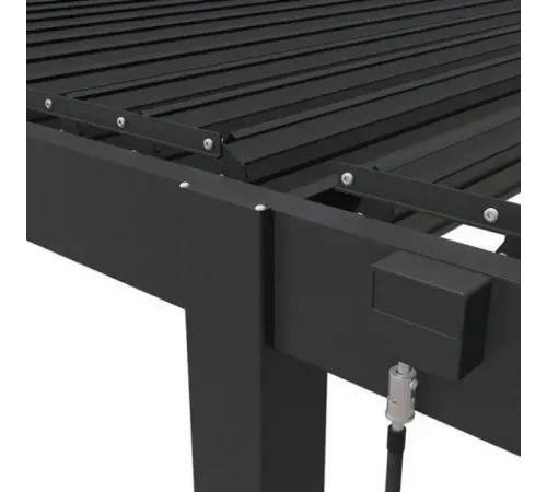 Пергола Aquaviva Авангард с креп. к стене (руч. упр. ламелями) 7.2X3.6м RAL 7015 (Антрацит)