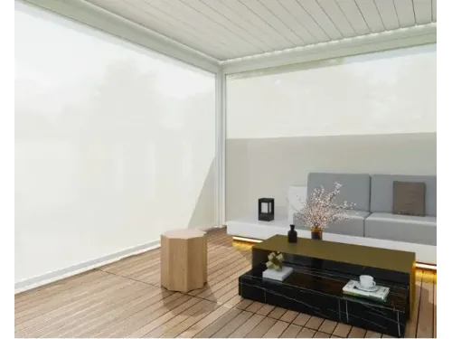 Пергола Aquaviva Авангард с креп. к стене (ламели с электропр.) 5.3X3.6м RAL 7015 (Антрацит)