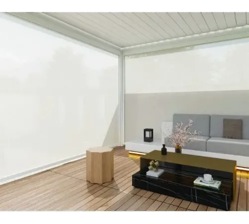 Пергола Aquaviva Авангард с креп. к стене (руч. упр. ламелями) 4X3.6м RAL 7015 (Антрацит)