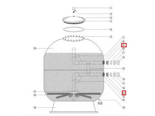 Муфта-фланец крепления для Aquaviva 1050-1250 мм Female