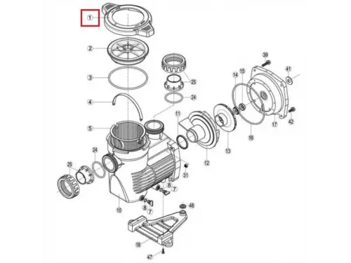 Гайка крышки префильтра насоса Hayward K-FLO