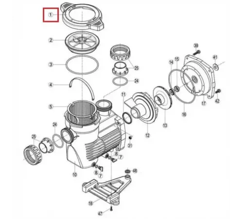 Гайка крышки префильтра насоса Hayward K-FLO