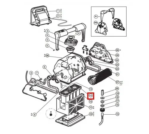 Блок мотора пылесоса Hayward QC RCX43000