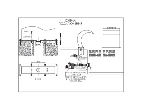 Водопад Aquaviva Victoria AQ-5080 (500х800 мм)