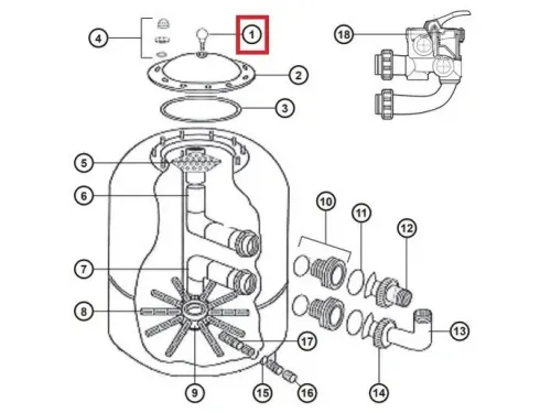 Манометр для фильтров Hayward серии NC, Polyester (NCX12008)