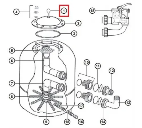 Манометр для фильтров Hayward серии NC, Polyester (NCX12008)