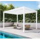 Пергола Aquaviva Модерн отдельностоящая  (ламели с электроприводом) 3X3м RAL 9016 (Белая)