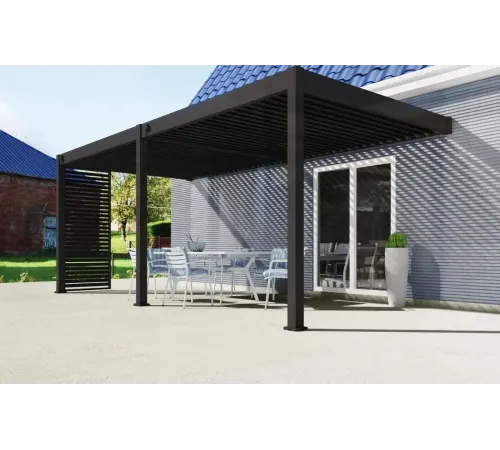 Пергола Aquaviva Модерн отдельностоящая  (ламели с электроприводом) 3X3м RAL 9016 (Белая)